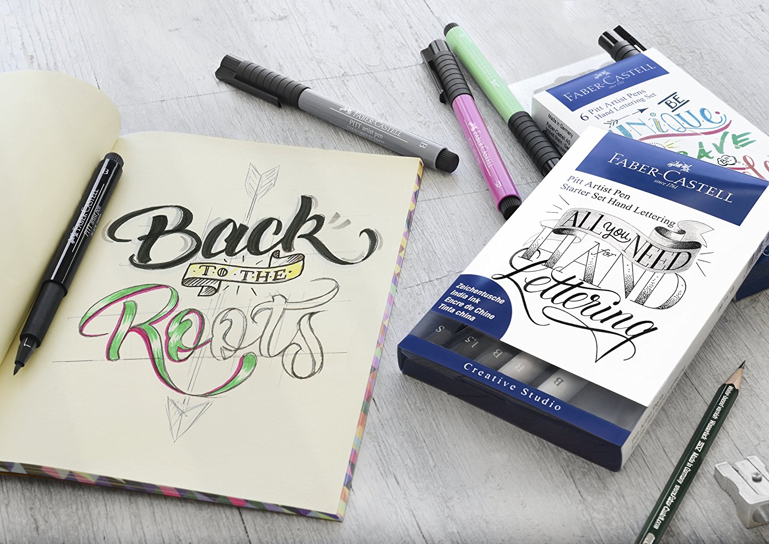 pen brush lettering faber castell